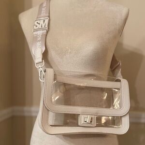 👻 Steve Madden Clear Crossbody Purse | Cream Beige Transparent Bag